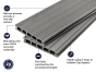 4m Hollow Grooved Composite Decking Board in Mixed Grey