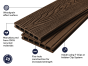 2.4m Woodgrain Effect Composite Decking Board in Coffee