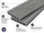 4m Woodgrain Effect Composite Decking Board in Stone Grey