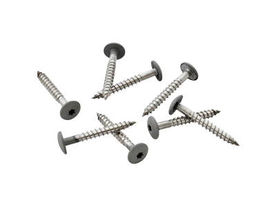 Pack of 100 39mm Stainless Steel Screw + Bit for Fibre Cement Cladding-Granite