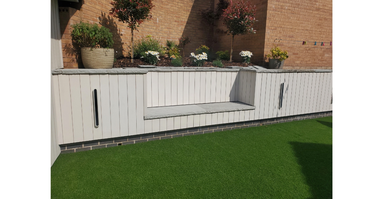 Garden Room and Fencing | Composite Wall Cladding in Ivory