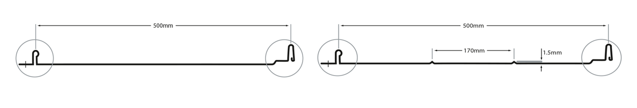 Standing Seam profile diagram